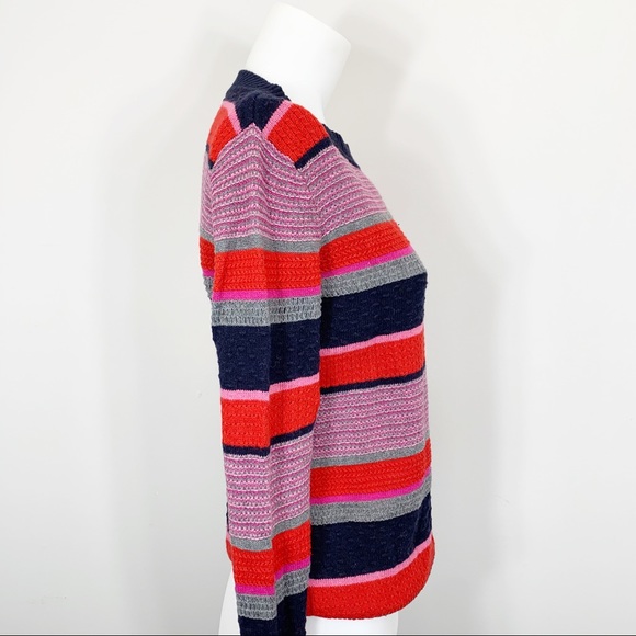 TOMMY HILFIGER crew neck  striped sweater medium - Picture 5 of 6
